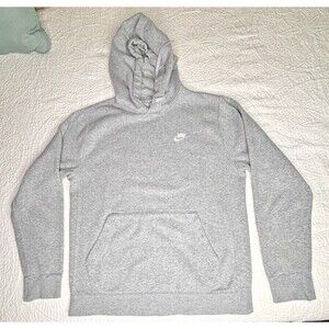 Nike Sportswear Club Fleece Gray Sweatshirt Hoodie Men's Size Sm Tall BV2654-063